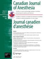 Canadian Journal of Anesthesia/Journal canadien d'anesthésie 11/2009