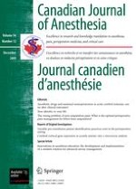 Canadian Journal of Anesthesia/Journal canadien d'anesthésie 12/2009