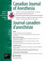 Canadian Journal of Anesthesia/Journal canadien d'anesthésie 12/2012