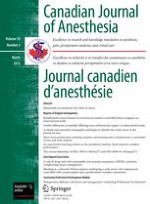 Canadian Journal of Anesthesia/Journal canadien d'anesthésie 3/2012