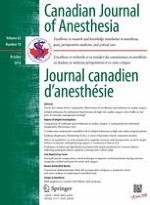 Canadian Journal of Anesthesia/Journal canadien d'anesthésie 10/2016