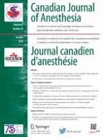 Canadian Journal of Anesthesia/Journal canadien d'anesthésie 10/2018