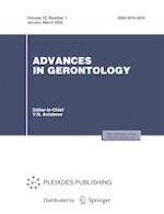 Advances in Gerontology 1/2020