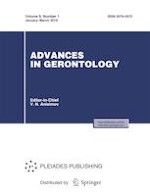 Advances in Gerontology 1/2019