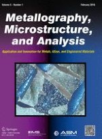 Metallography, Microstructure, and Analysis 1/2016