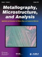 Metallography, Microstructure, and Analysis 5/2018