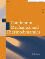 Continuum Mechanics and Thermodynamics 7-8/2007