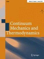 Continuum Mechanics and Thermodynamics 1/2010