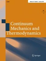 Continuum Mechanics and Thermodynamics 1/2012