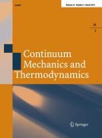 Continuum Mechanics and Thermodynamics 2/2012