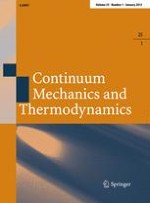 Continuum Mechanics and Thermodynamics 1/2013