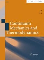 Continuum Mechanics and Thermodynamics 2-4/2013