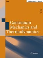 Continuum Mechanics and Thermodynamics 1-2/2016