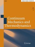 Continuum Mechanics and Thermodynamics 6/2016