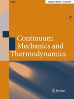 Continuum Mechanics and Thermodynamics 1/2018