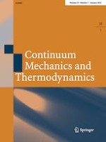 Continuum Mechanics and Thermodynamics 1/2023