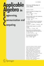 Applicable Algebra in Engineering, Communication and Computing 3/2022