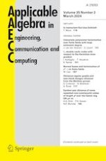 Applicable Algebra in Engineering, Communication and Computing 2/2024