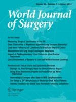 World Journal of Surgery 1/2014