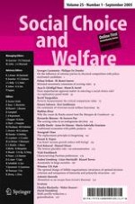 Social Choice and Welfare 1/2005