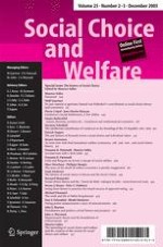 Social Choice and Welfare 2-3/2005