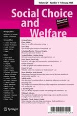 Social Choice and Welfare 1/2006