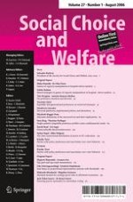 Social Choice and Welfare 1/2006