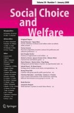 Social Choice and Welfare 1/2008