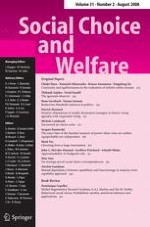 Social Choice and Welfare 2/2008