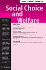Social Choice and Welfare 4/2008