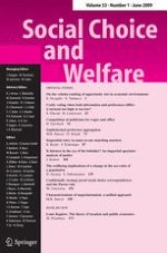 Social Choice and Welfare 1/2009