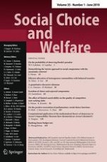 Social Choice and Welfare 1/2010
