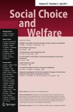 Social Choice and Welfare 2/2011