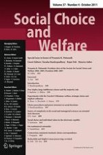 Social Choice and Welfare 4/2011