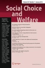 Social Choice and Welfare 1/2012