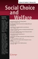 Social Choice and Welfare 2/2012