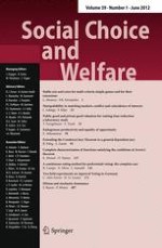 Social Choice and Welfare 1/2012