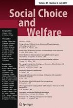Social Choice and Welfare 2/2013