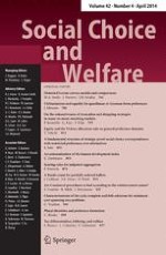 Social Choice and Welfare 4/2014