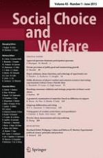 Social Choice and Welfare 1/2015