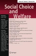 Social Choice and Welfare 2/2016