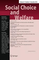 Social Choice and Welfare 4/2016