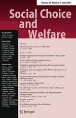 Social Choice and Welfare 4/2017