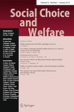 Social Choice and Welfare 1/2019