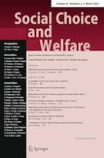 Social Choice and Welfare 2-3/2020