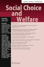Social Choice and Welfare 4/2020