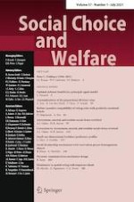 Social Choice and Welfare 1/2021