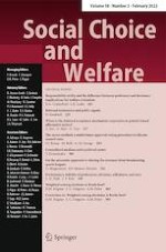 Social Choice and Welfare 2/2022
