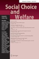 Social Choice and Welfare 3/2023