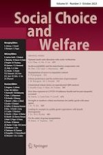 Social Choice and Welfare 3/2023